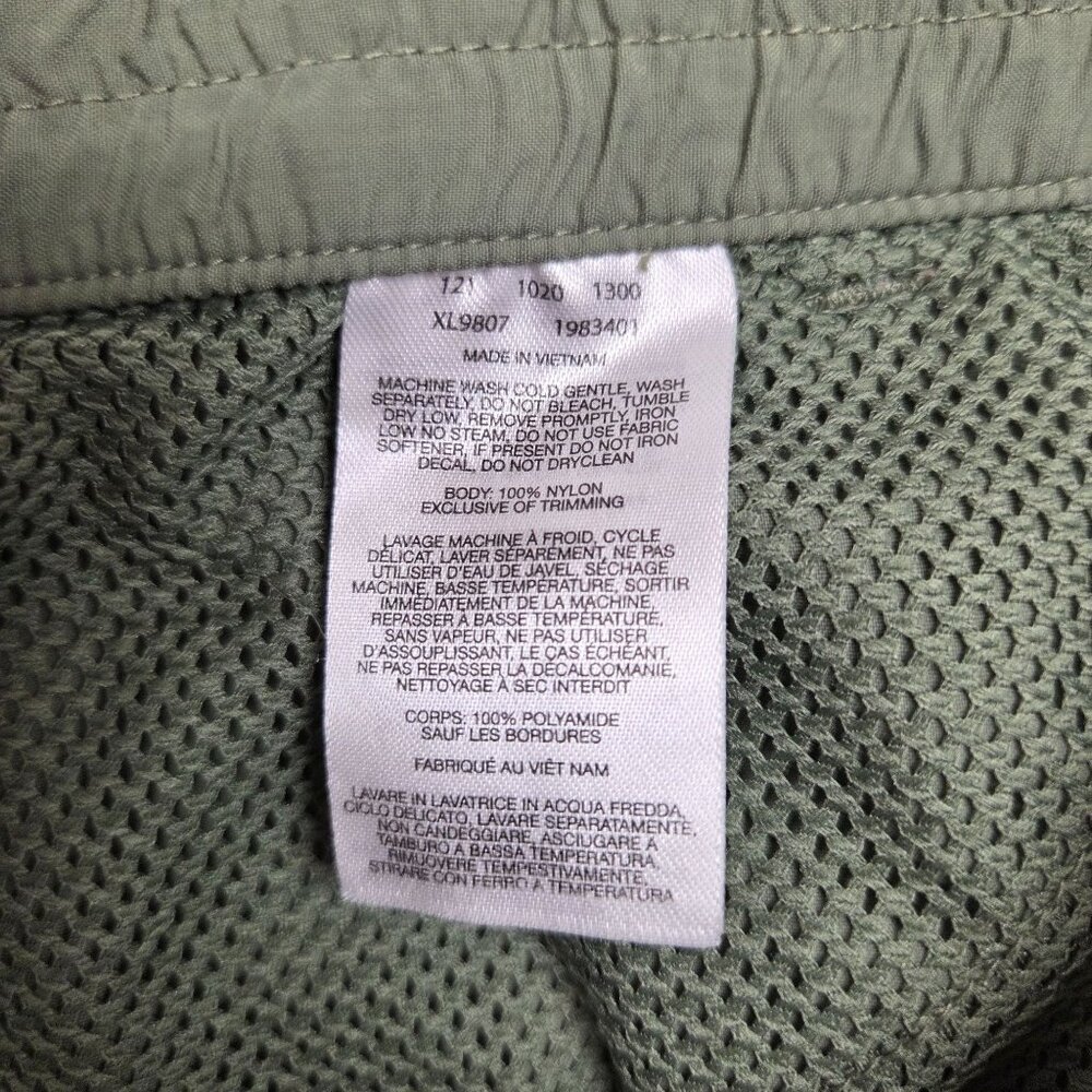 Columbia Windbreaker Cargo Pants Womens Large Cropped Hiking Green - Picture 12 of 12